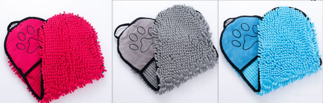 Serviettes pour animaux avec les trois couleurs