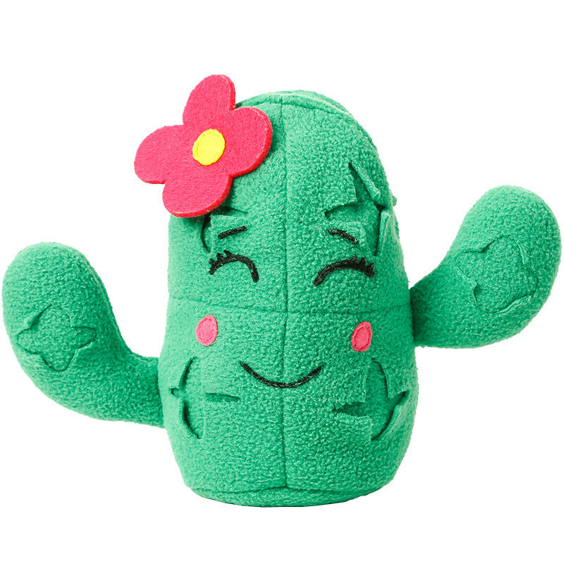 Jouet en peluche pour animaux de compagnie Peluche, 3 En 1, Cactus Avec Balle.