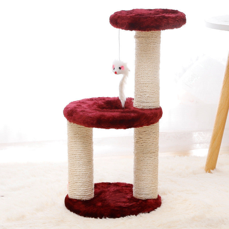 Arbre à Chat avec Griffoir en Sisal - 3 Plateaux