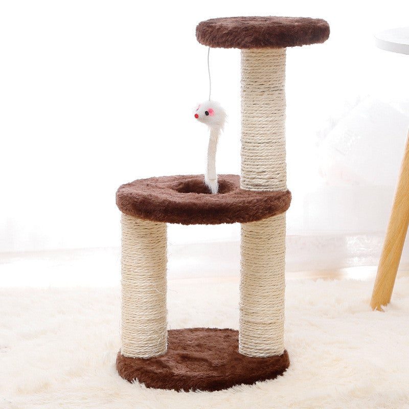 Arbre à Chat avec Griffoir en Sisal - 3 Plateaux