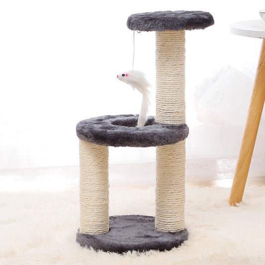 Arbre à Chat avec Griffoir en Sisal - 3 Plateaux