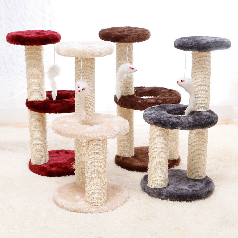 Arbre à Chat avec Griffoir en Sisal - 3 Plateaux