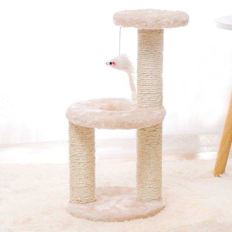 Arbre à Chat avec Griffoir en Sisal - 3 Plateaux