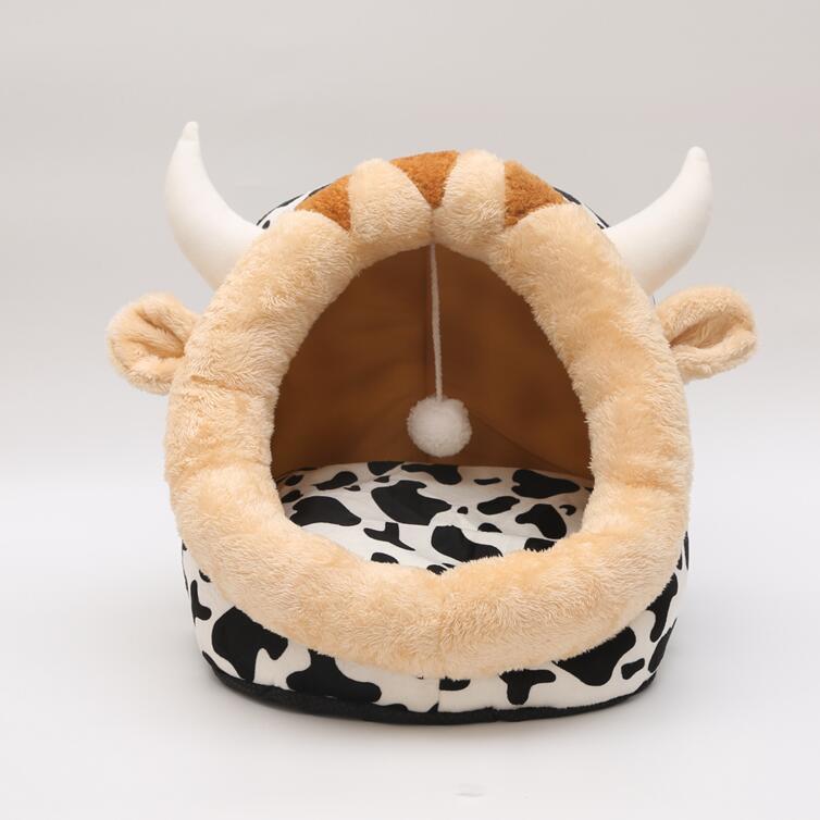 Lit pour chat d’Intérieur – Maison douillette et chaude avec coussin amovible , lavable. Panier pour Chats et Petits Chiens, Matelas pour animaux de compagnie