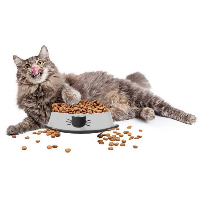 Gamelle acier inoxydable antidérapante pour chat