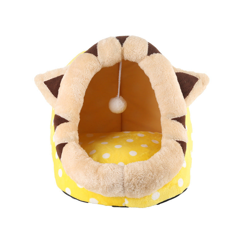 Lit pour chat d’Intérieur – Maison douillette et chaude avec coussin amovible , lavable. Panier pour Chats et Petits Chiens, Matelas pour animaux de compagnie