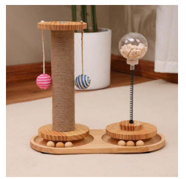 Distributeur de friandises pour chat – Jouet interactif avec herbe à chat | Jouet à ressort et mangeoire lente pour chats et petits chiens