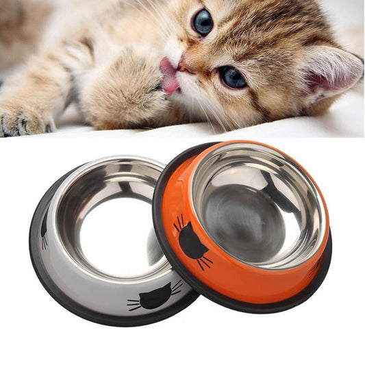 Gamelle acier inoxydable antidérapante pour chat