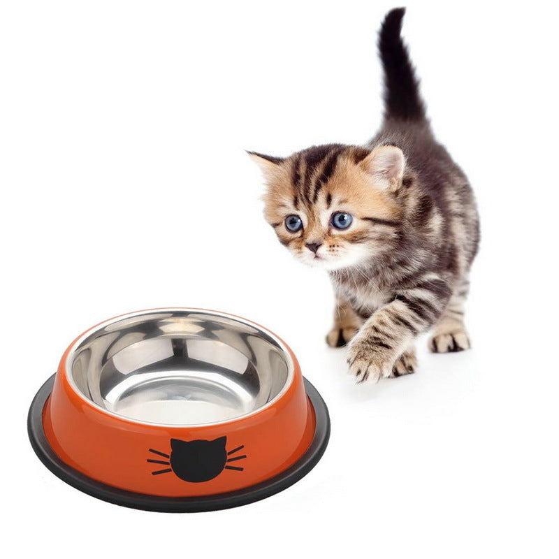 Gamelle acier inoxydable antidérapante pour chat