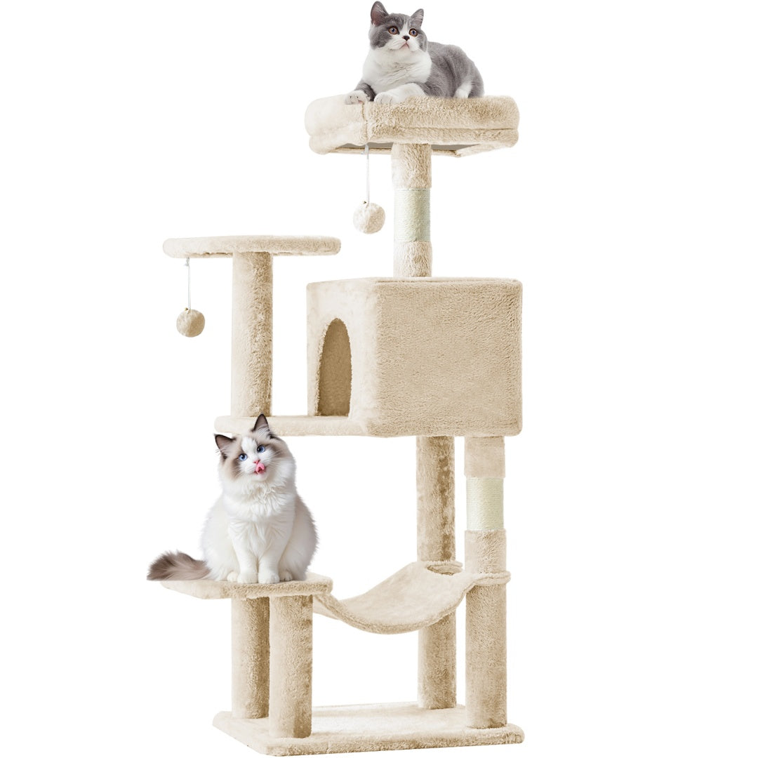 🎁 Arbre à Chat 44'' – LIVRAISON GRATUITE – Tour Multi-Niveaux avec Griffoirs en Sisal