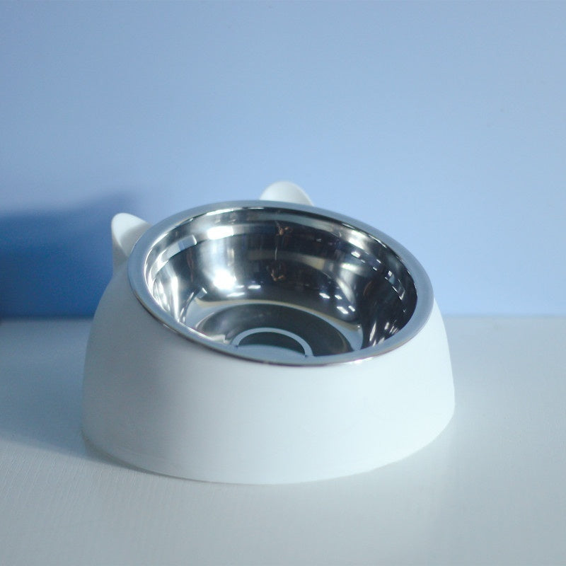 Gamelle Double en Acier Inoxydable pour Chat – Protection Cervicale & Bouche Oblique