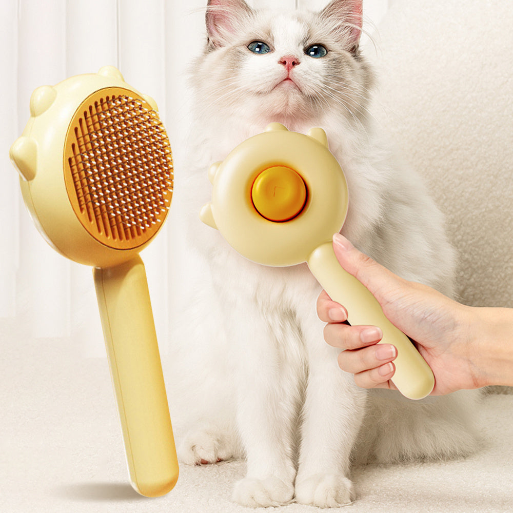 Brosse de Toilettage pour Chats – Peigne Magique Anti-Poils avec Massage Doux – Outil de Nettoyage et Démêlant Professionnel