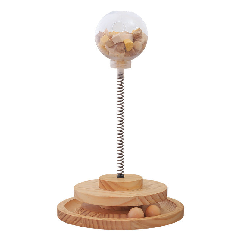 Distributeur de friandises pour chat – Jouet interactif avec herbe à chat | Jouet à ressort et mangeoire lente pour chats et petits chiens