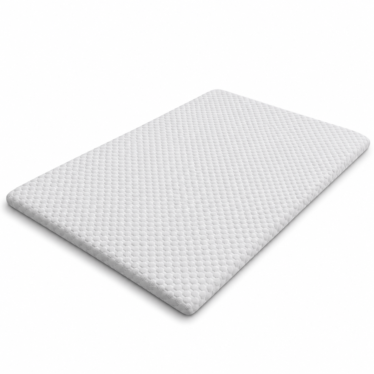 Tapis rafraîchissant pour animaux clair, surface alvéolée, vue de dessus