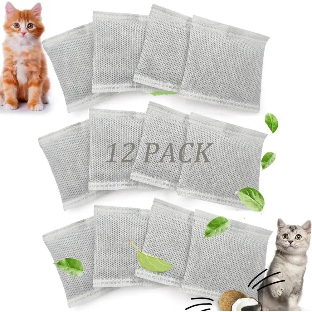 Activated Carbon Odour Filters for Cat Litter Box - Pack of 12
