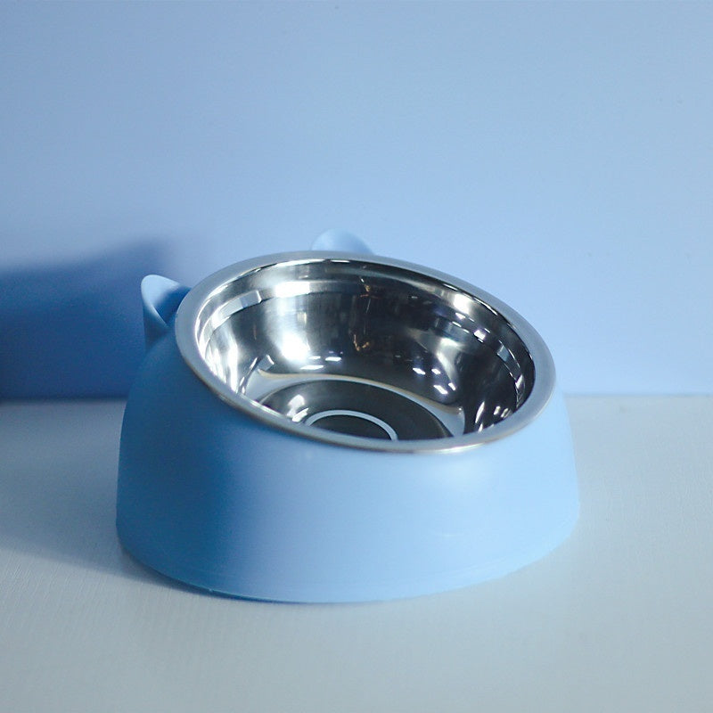Gamelle Double en Acier Inoxydable pour Chat – Protection Cervicale & Bouche Oblique