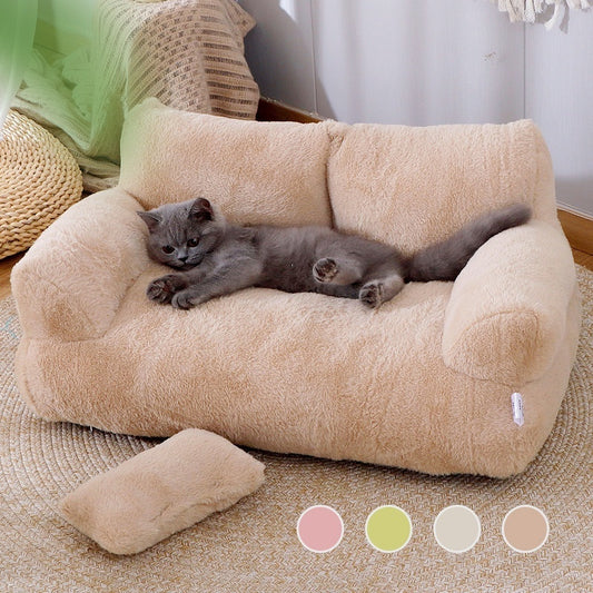 🎄 Lit de Luxe pour Chat et Chien – Cadeau de Noël Parfait – Nid Chaud en Peluche