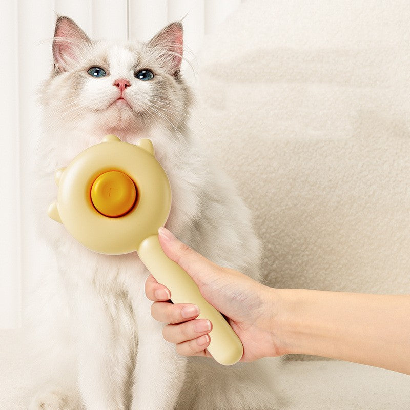 Brosse de Toilettage pour Chats – Peigne Magique Anti-Poils avec Massage Doux – Outil de Nettoyage et Démêlant Professionnel