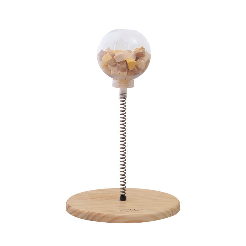 Distributeur de friandises pour chat – Jouet interactif avec herbe à chat | Jouet à ressort et mangeoire lente pour chats et petits chiens