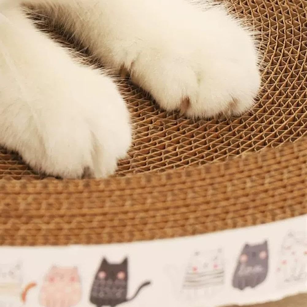 Griffoir pour chat 2-en-1 – Nid et tapis à griffer en carton pour chats et chatons