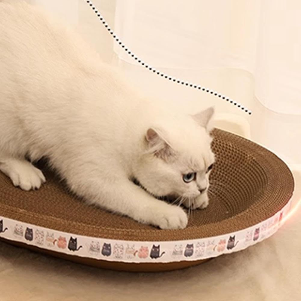 Griffoir pour chat 2-en-1 – Nid et tapis à griffer en carton pour chats et chatons