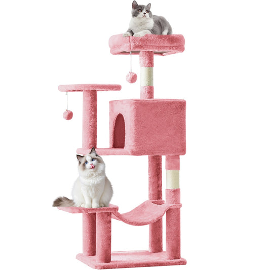 🎁 Arbre à Chat 44'' – LIVRAISON GRATUITE – Tour Multi-Niveaux avec Griffoirs en Sisal