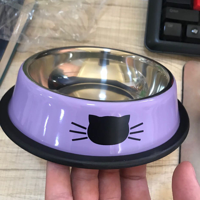 Gamelle acier inoxydable antidérapante pour chat