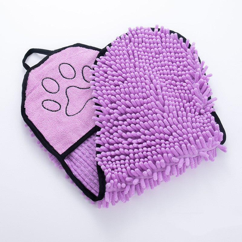 Serviette pour animaux couleur violet 