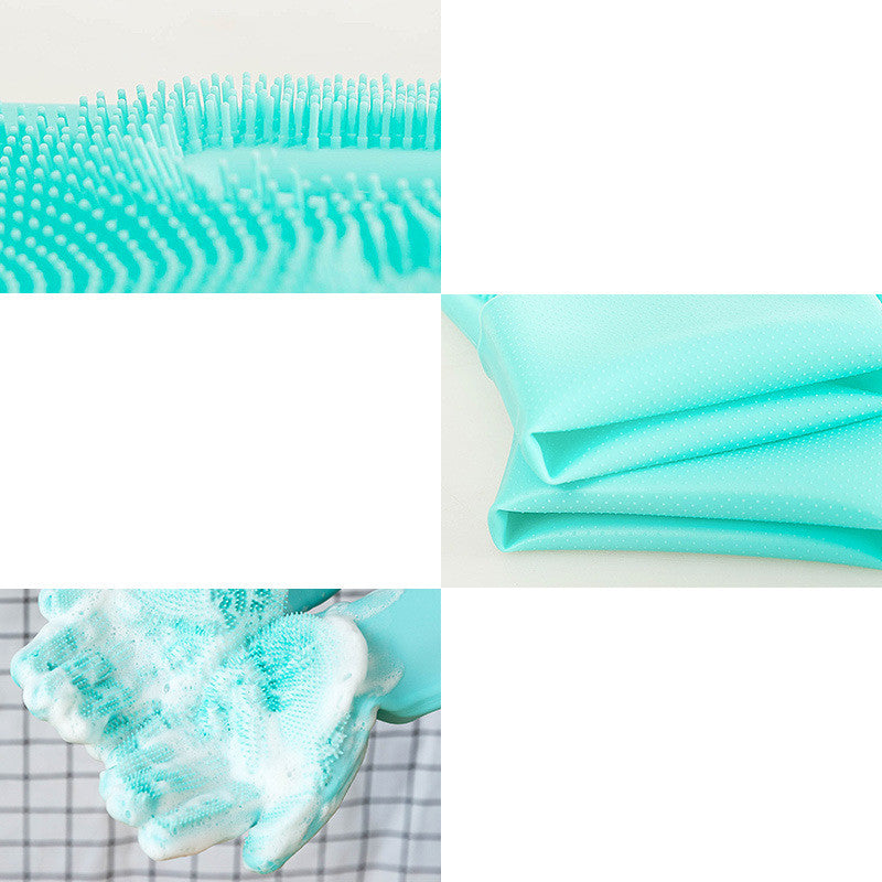 Détail des picots en silicone du gant de toilettage pour animaux