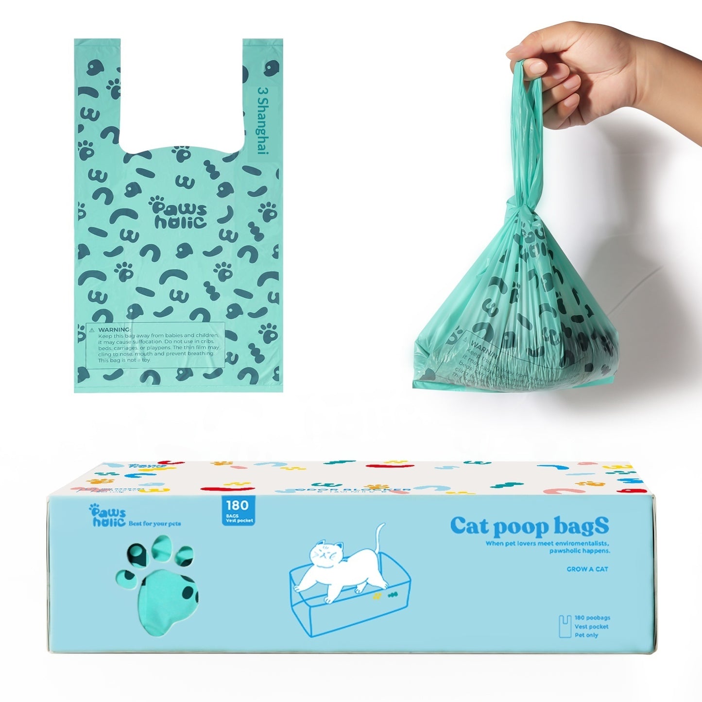 Distributeur de sacs désodorisants pour litière chat - vue d'ensemble