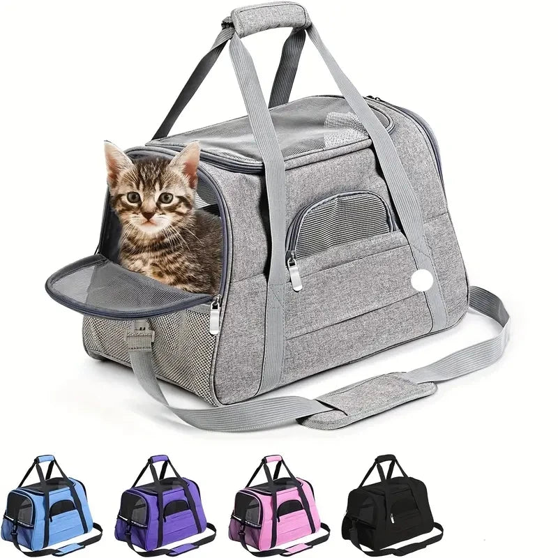 Sac de Transport Chat & Chien Souple – Taille M/L, Fermeture Éclair