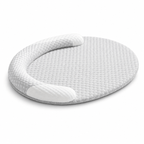 Coussin cervical pour animaux, en mousse à mémoire, forme ovale avec bords en U texturé