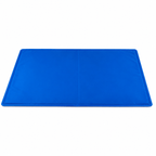 Tapis de gel rafraîchissant bleu rectangulaire, coussin plié en deux