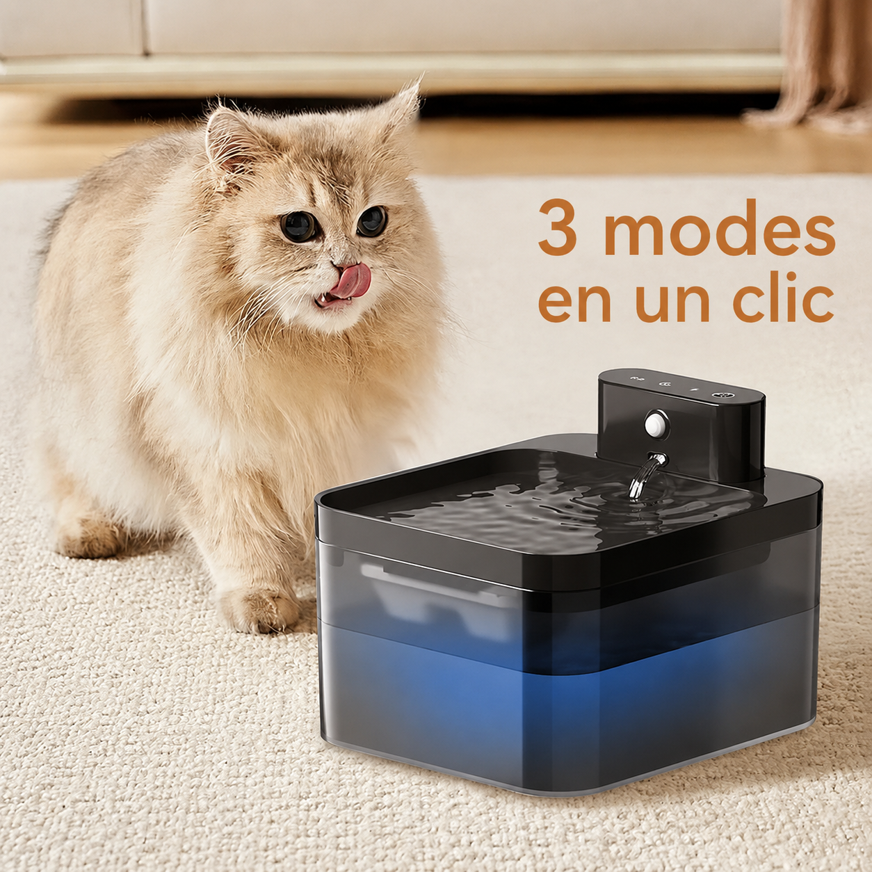 Fontaine à eau chat sans fil