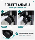 Sac de transport à roulettes : roulette amovible et rotation 360°