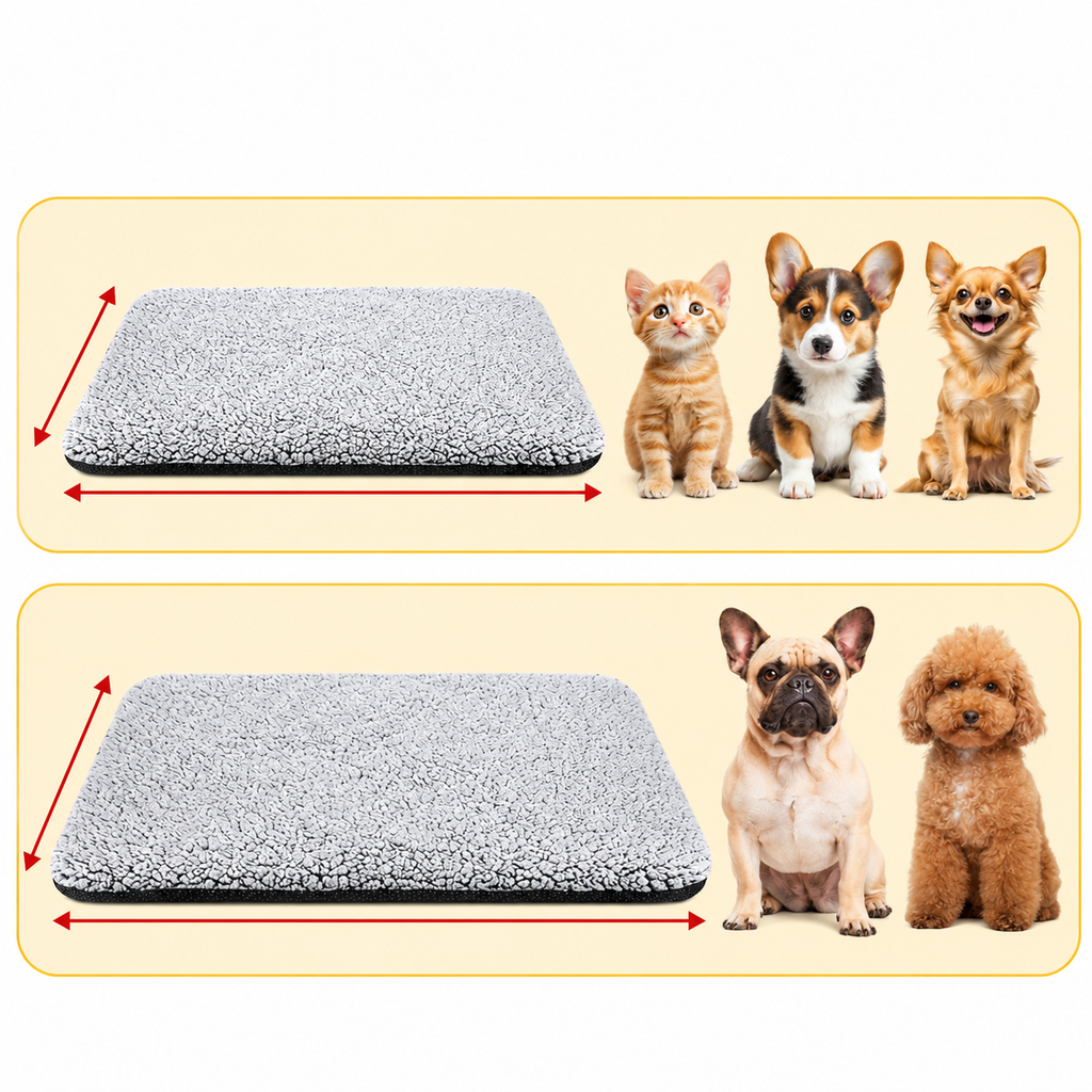 Tapis thermique lavable pour chat et chien