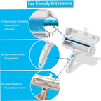 Brosse anti-poils blanche avec tête à rouleaux et poignée ergonomique