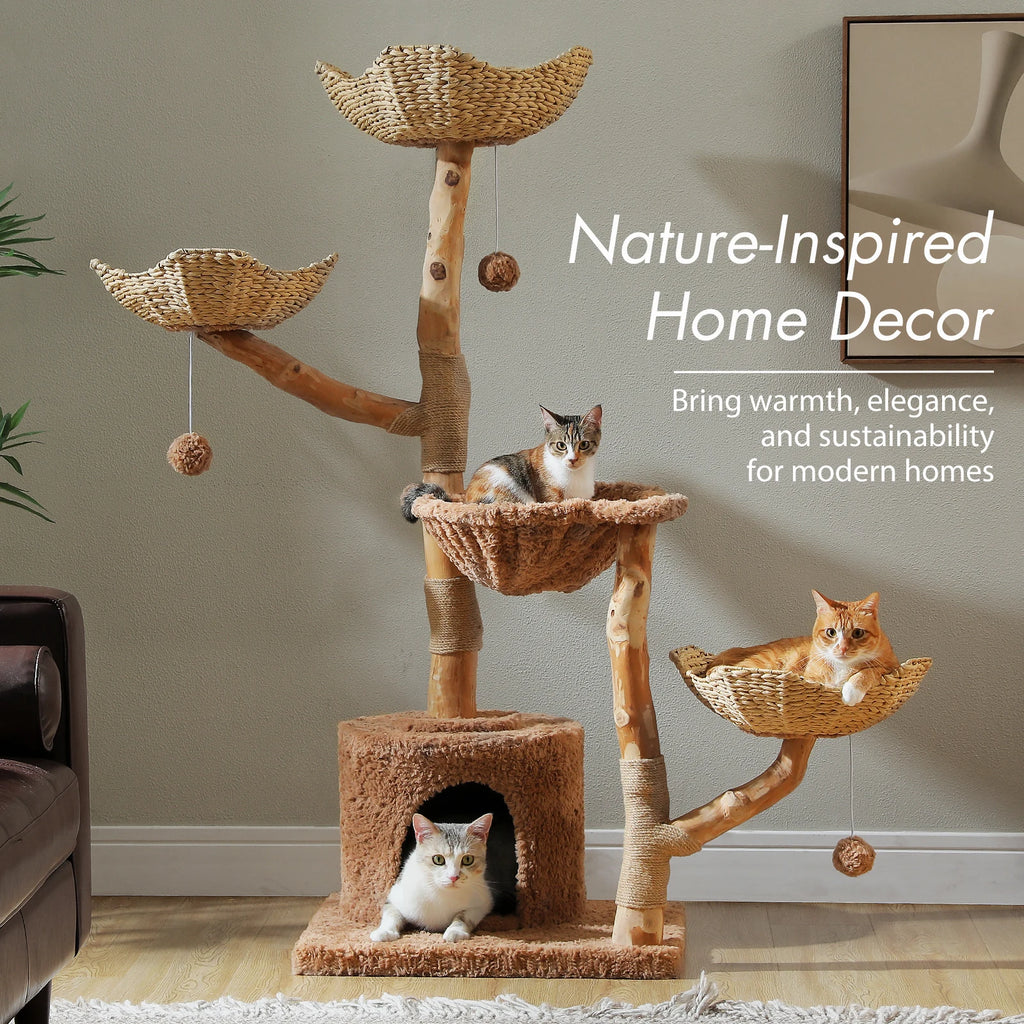 Multi-Level Cat Tree with Scratching Posts & Sleeping Areas
