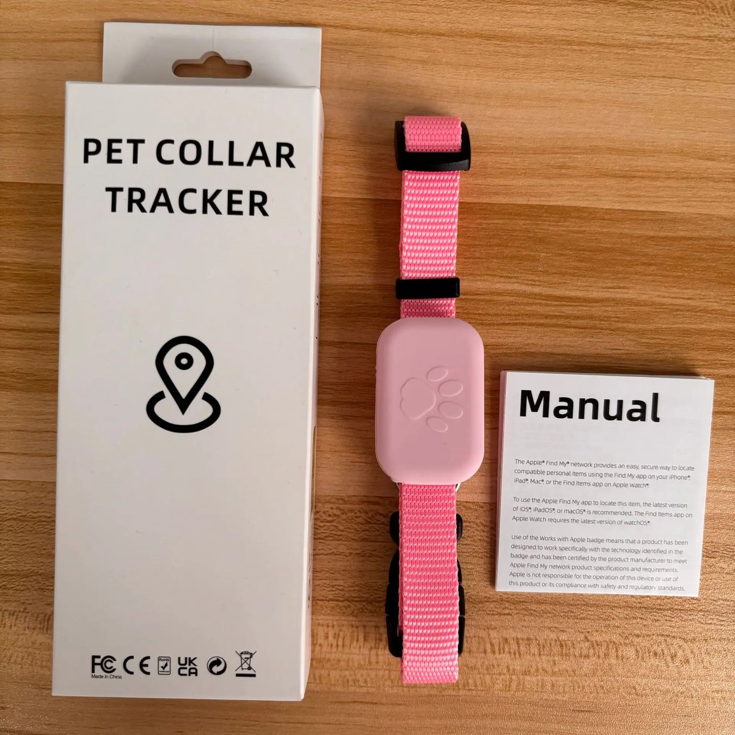Collier GPS Tracker pour Chat et Chien – Compatible Apple Find My, Waterproof