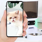 Distributeur automatique 5L avec caméra, trémie fumée et ouverture pour alimentation du chat