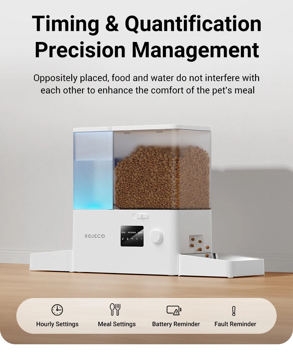 Distributeur automatique 2-en-1 WiFi 8,5 L – Eau et croquettes