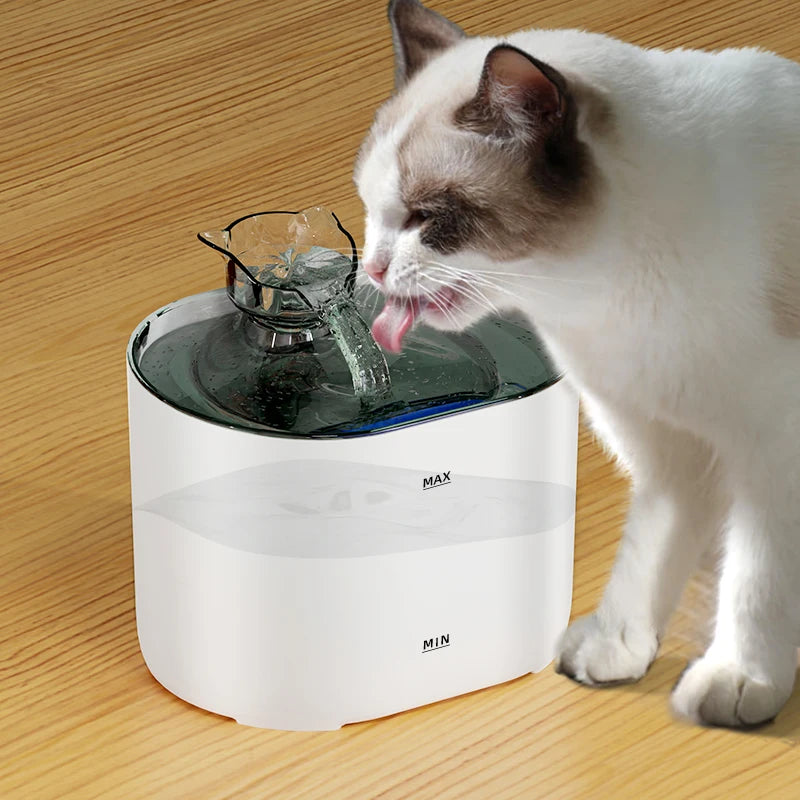 Fontaine à Eau Automatique pour Chat & Chien – 2L, Ultra-Silencieuse, Sans BPA