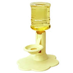 Fontaine à eau pour chat jaune à gravité, bol circulaire et base large
