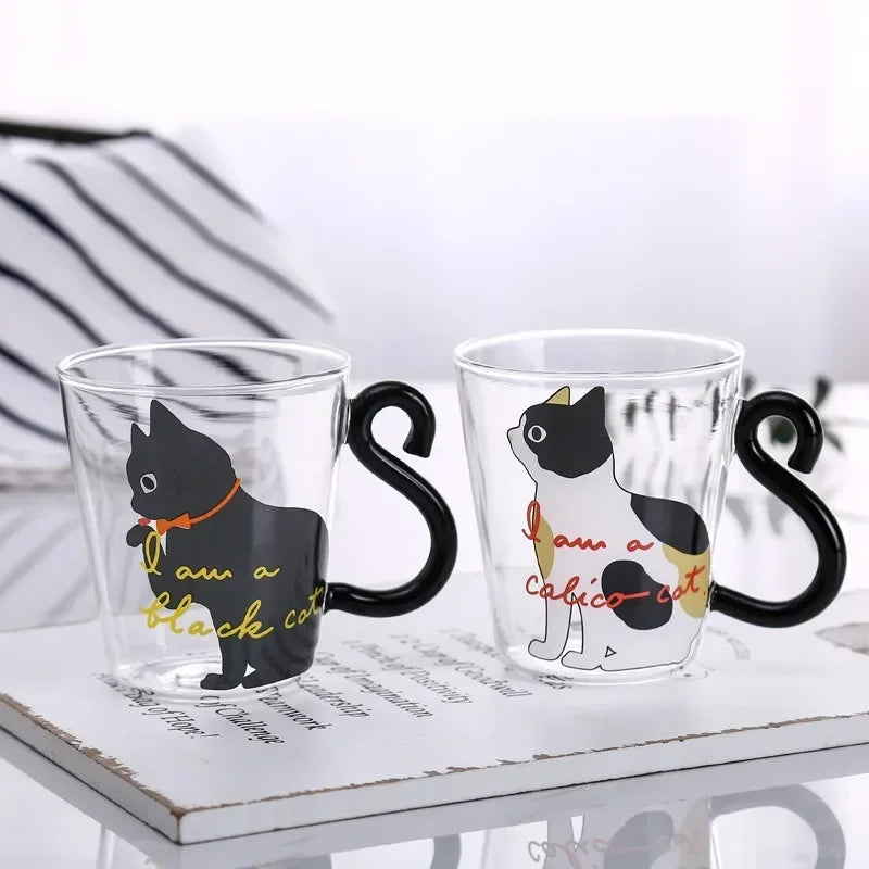 Mug en verre borosilicate transparent avec anse 