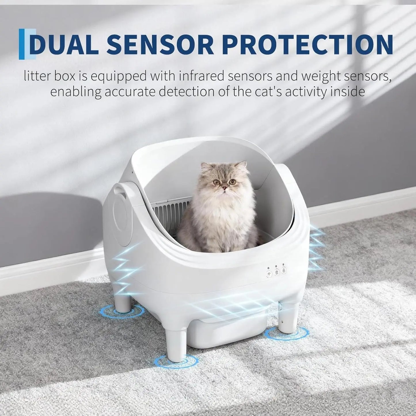 Smart Self-Cleaning Litter Box – Wi-Fi App, 10.5L, Ultra-Quiet | HiMISS