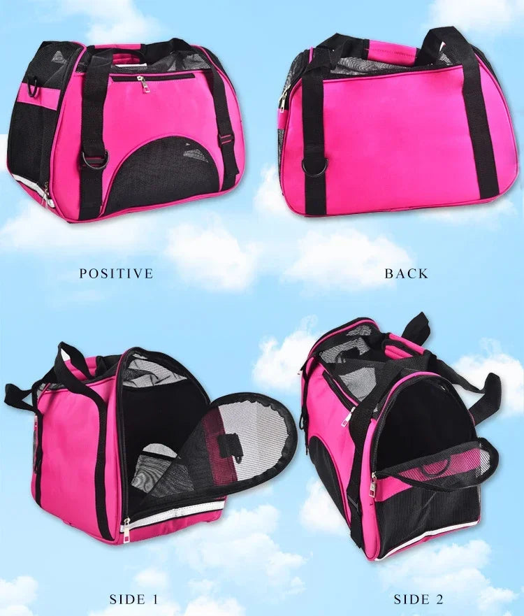 Sac de Transport Chat & Chien – Nylon Respirant Pliable S/M/L