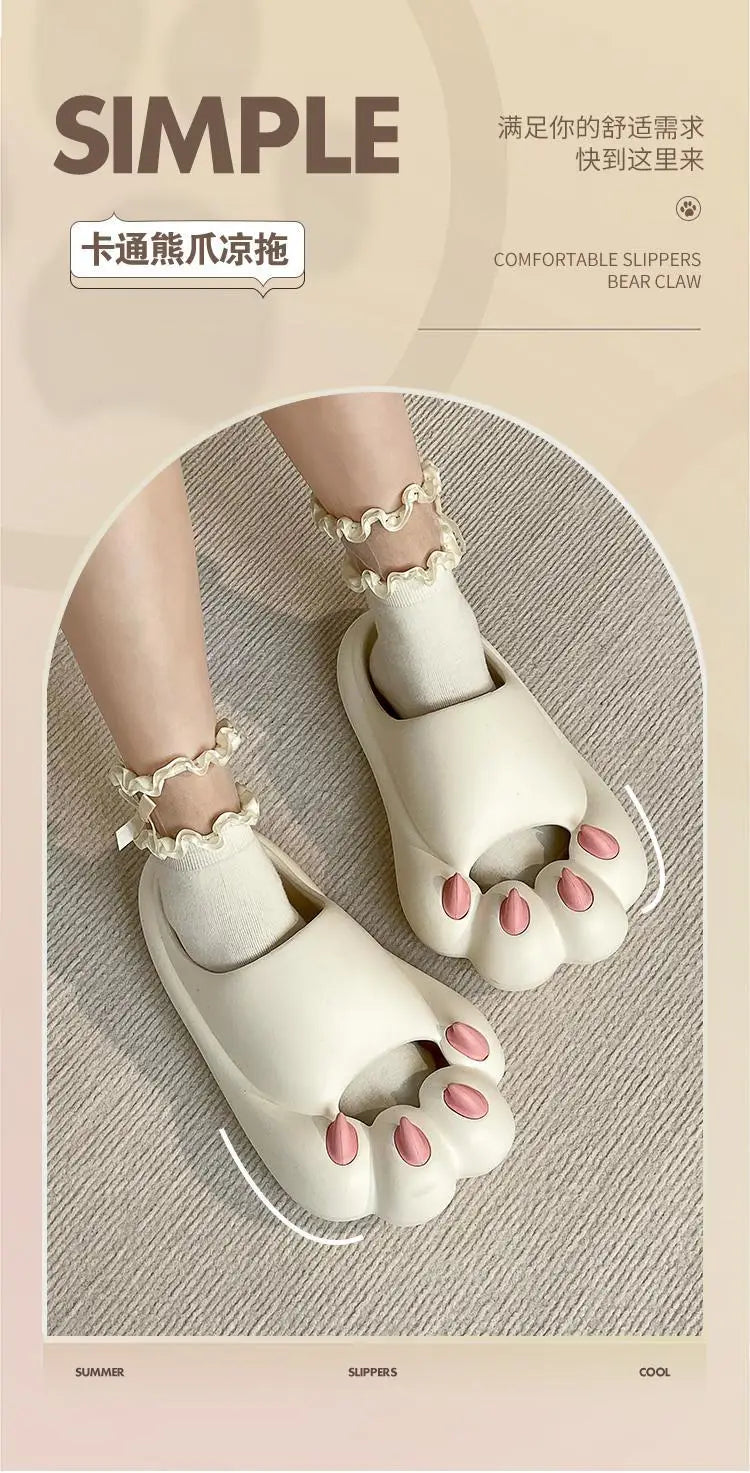 Cat Paw Slippers – Women's Lightweight EVA Summer Sandals