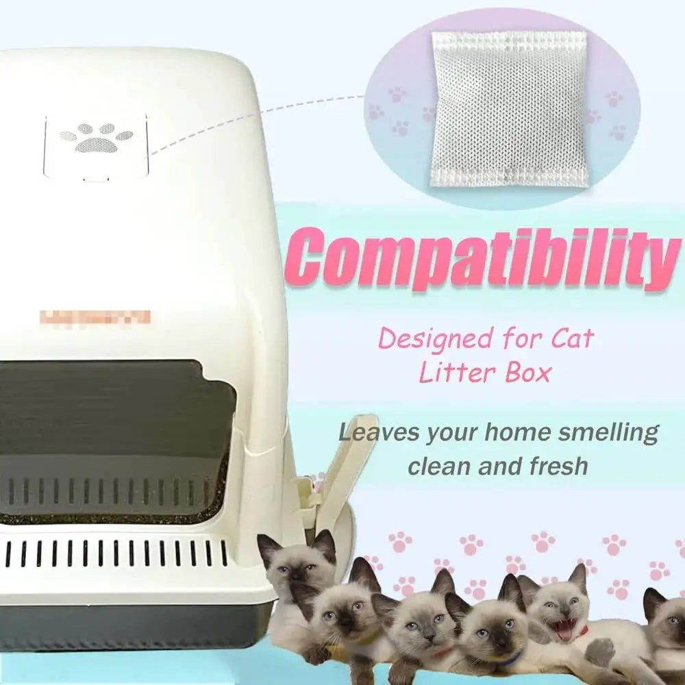 Activated Carbon Odour Filters for Cat Litter Box - Pack of 12
