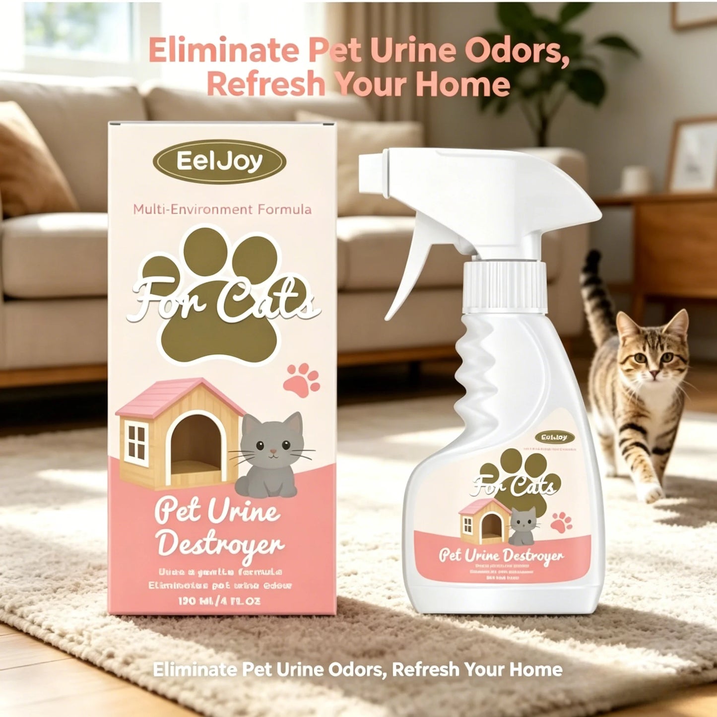 Spray Éliminateur d'Urine pour Chat et Chien – 120ml | EelJoy