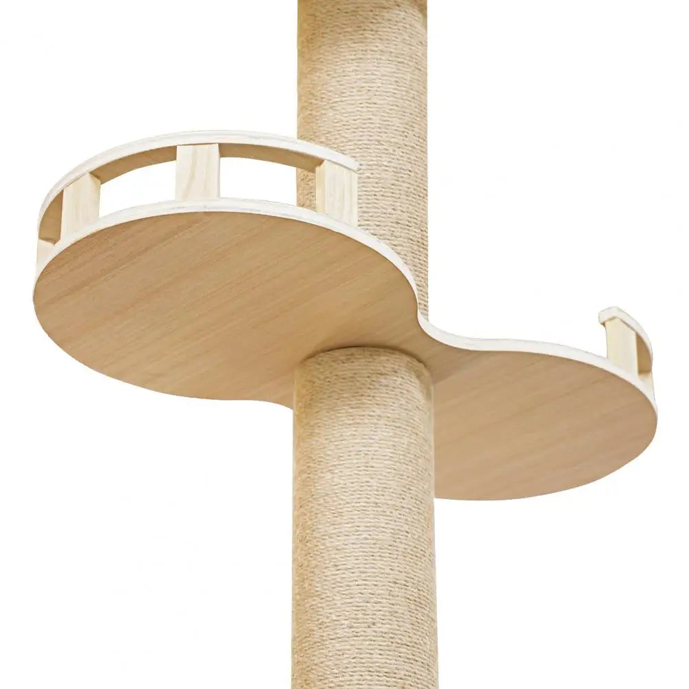 Arbre à Chat Sol Plafond Réglable 6 Niveaux – Griffoir Corde de Chanvre jusqu'à 3m